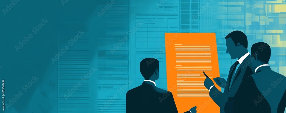 Task Picture Employee ภาพประกอบ Stock Illustration of a CEO reviewing a task list with ...