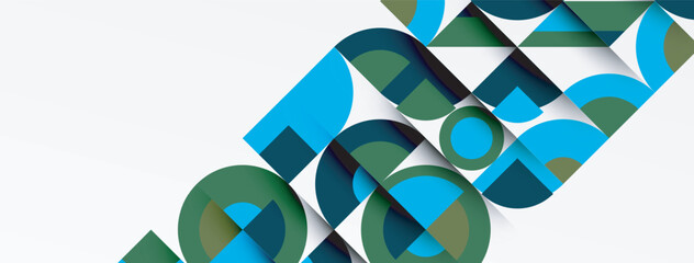 Aufkleber - Geometric design abstract background - circles squares