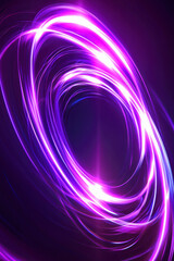 Wall Mural - vertical glowing purple swirl of bright lines. abstract light effect for game design and illustratio