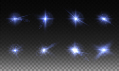 Wall Mural - light blue star. light sunny sparkle. blue light flash green. vector illustrator. lighting effects. 