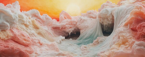 Wall Mural - Surreal Abstract Digital Artwork of Unique Landscape
