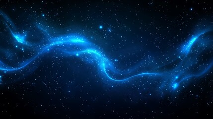 Wall Mural - abstract blue cosmic background light gradient background with room for typography