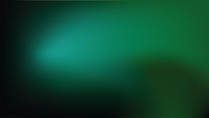 Wall Mural - dark emerald green gradient horizontal background. glowing dark green curve on black backdrop with c