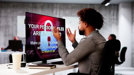Aufkleber - Ransomware Extortion Attack. Hacked Laptop Password