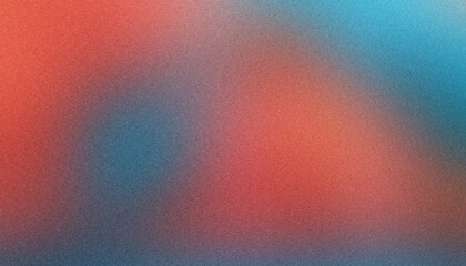 Wall Mural - blurred grainy gradient forming an abstract backdrop with a blend of red and blue colors