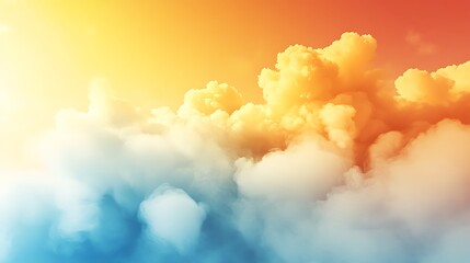 Wall Mural - clouds with vibrant color gradient plain textured background for web design and copy