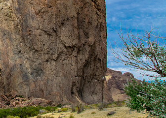 Piedra parada rock formation, chubut province, argentina