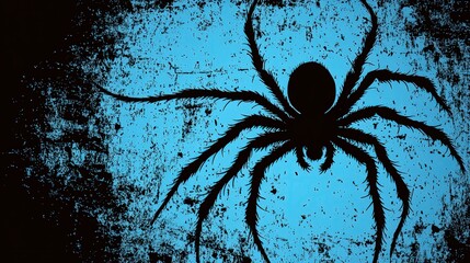 spider on a dark background, illustration, wallpaper, backgrounds