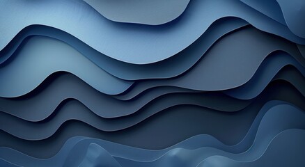 Abstract Wavy Blue Pattern