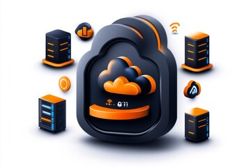 Leinwandbilder - Outline of interconnected data points in a clean, minimal style, symbolizing the accessible structure of data warehousing, symbolizing simplicity and connection