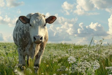 Cow on a summer pasture