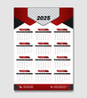 © Anwar hussain - 2025 new year modern corporate wall calendar design template print ready full editable vector
