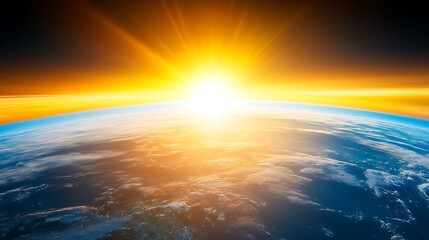Wall Mural - sunrise over earth soft pastel background for graphic design templates