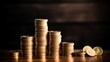 © nikomsolftwaer - A tower of wealth the intricacies of stacked coins illustrating financial growth and investment strategies
