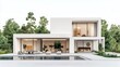 ©  Green Creator - Contemporary isometric house with pool and outdoor seating, Isometric house modern, luxury lifestyle