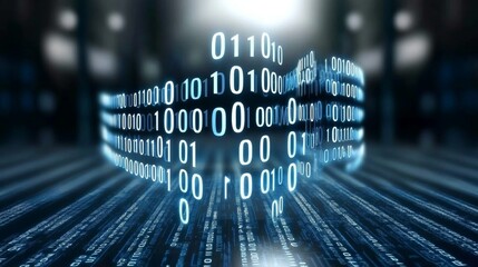 Abstract Binary Code Digital Technology Background