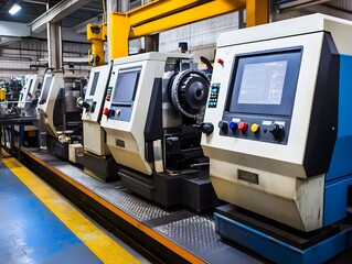 Leinwandbilder - Advanced Machining Equipment in Industrial Facility