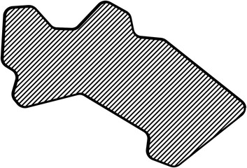 hatch line drawing of turkmenistan map.