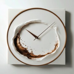 Aufkleber - This unique clock features hands that appear to melt, symbolizing the relentless and fluid nature of time in a contemporary design. Generative AI