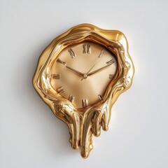 Aufkleber - This artwork features a clock with melting hands, illustrating the distorted perception of time in a creative and thought-provoking way. Generative AI