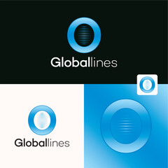 Global lines accounting and finance logo design business name ideas vector editable 