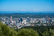 © Bisual Studio/Stocksy - Aerial View Of Portland Cityscape With Mountain In Background