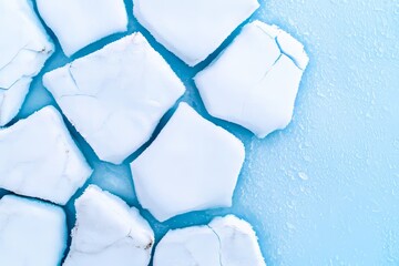 Norwegian glacier Nigardsbreen with blue crevasses and seracs