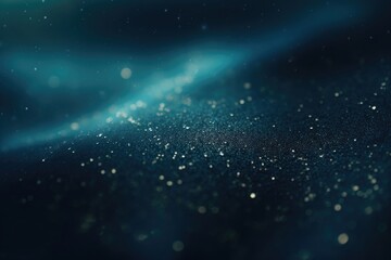 Wall Mural - abstract dark teal background with shimmering light particles and a soft glow. atmospheric and cosmi