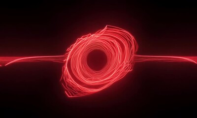 Wall Mural - red neon vortex