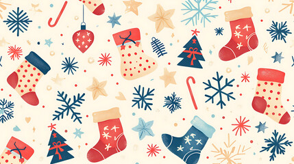 Wall Mural - christmas pattern