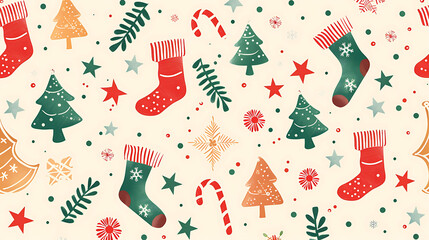 Wall Mural - christmas pattern