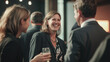 © urbanpalette - Networking Social Event: Professionals Connecting Over Food, Building Relationships, and Sharing Ideas in a Casual Setting