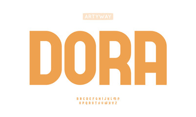 Poster - Modern high bold alphabet, geometric sans serif, trendy font for sleek logo, bold branding, friendly headlines, urban typographic style, minimalist design, clean statement typography. Vector typeset