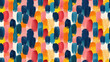 © NeuralNiche - Watercolor painted abstract pattern featuring brush strokes perfect for wallpaper and interior design