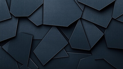 Wall Mural - abstract dark geometric background with layered polygonal shapes creating a modern and textured patt