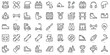 © Pixset Pro - Set of thin line skate Icons. Vector illustration