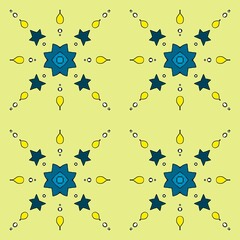 the imaginative fabric pattern or seamless pattern