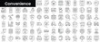 © Purlo Hop - Set of outline convenience icons. Minimalist thin linear web icon set. vector illustration.