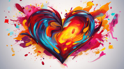 Wall Mural - abstract heart shape for exclusive creations, detailed hyper realistic image