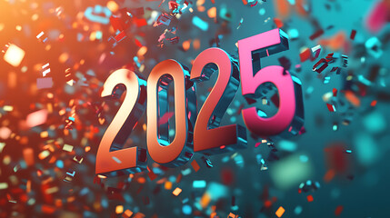 Happy New Year 2025, wallpaper, the year of happiness