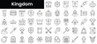 © Purlo Hop - Set of outline kingdom icons. Minimalist thin linear web icons bundle. vector illustration.