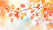 © KDesign - beautiful branch with vibrant orange and yellow leaves against soft, dreamy background, evoking sense of tranquility and beauty of autumn