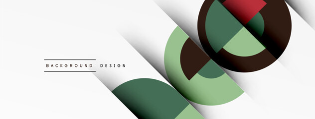 Aufkleber - Geometric design abstract background - circles squares