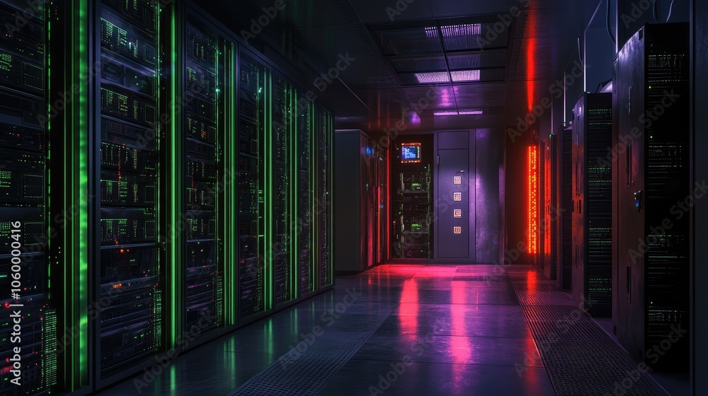 Exploring the futuristic aesthetic of a high-tech data center with ...