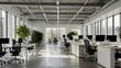 © Naiem - Modern Open Office Workspace with Natural Light and Minimalist Design