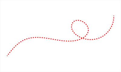 Wall Mural - hand drawn dotted curved line. curved line icon collection. isolated on white background. vector ill