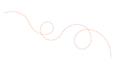 Wall Mural - hand drawn dotted curved line. curved line icon collection. isolated on white background. vector ill