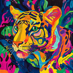 Naklejka na meble tigers and white tigers with various creative themes, atmospheres, and perspectives