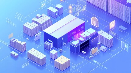 Aufkleber - AI enhances warehouse management by automating inventory tracking and organization.
