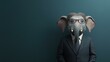 © CrazyJuke - A whimsical portrayal of an elephant in a suit, embodying the essence of corporate leadership in a sleek office.